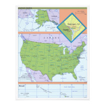 Geopolitical Regional Map of the United States Photograph