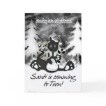 Geordie Christmas Card - Black And White Dragon