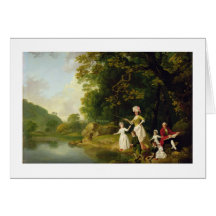 George and Mary Browne with their Five Elder Child Greeting Card