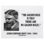 George B. Shaw Golden Rule No Golden Rules flyers
