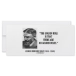 George B. Shaw Golden Rule No Golden Rules rack cards