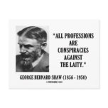 George B. Shaw Professions Conspiracies Laity Postcards