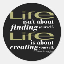 George Bernard Shaw Quote Round Stickers