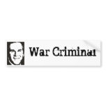 George Bush - War Criminal bumper stickers