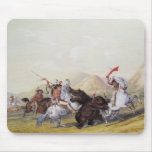 George Catlin - Attacking the Grizzly Bear mousepads