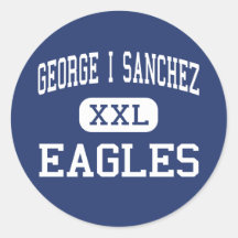 George I Sanchez - Eagles - High - Houston Texas Stickers