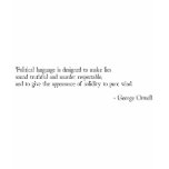 George Orwell - Political Language t-shirts