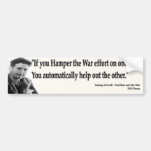 George Orwell Quote Bumper Stickers