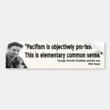 George Orwell Quote Bumper Stickers