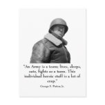 George Patton and Quote Post Card
