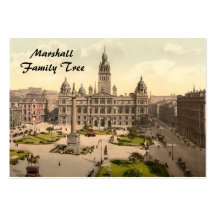 George Square, Glasgow, Scotland Business Card Templates
