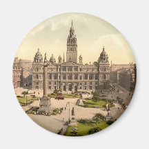 George Square, Glasgow, Scotland Fridge Magnets