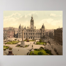 George Square, Glasgow, Scotland Posters