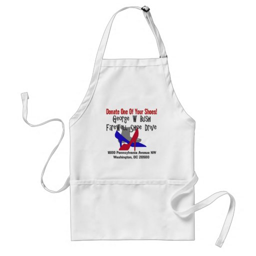 George W Bush Farewell Shoe Drive Apron