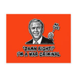 George W. Bush War Criminal Tshirts postcards