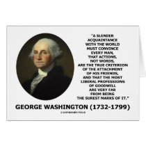 George Washington Actions Not Words True Criterion