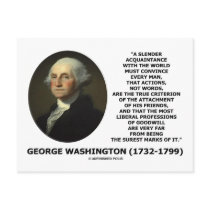 George Washington Actions Not Words True Criterion