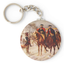 George Washington and Lafayette at Valley Forge Keychain