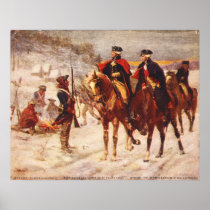 George Washington and Lafayette at Valley Forge Print