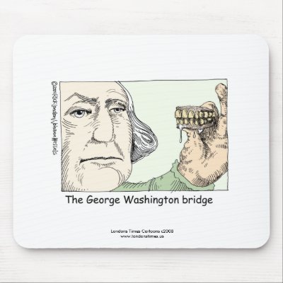 George Washington Bridge Funny Mouse Pad by beardiethor123