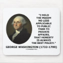 George Washington Maxim Honesty Best Policy Quote mousepads