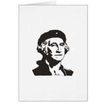 George Washington, Revolutionary - BLACK Greeting Card