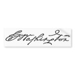 George Washington Signature bumper stickers
