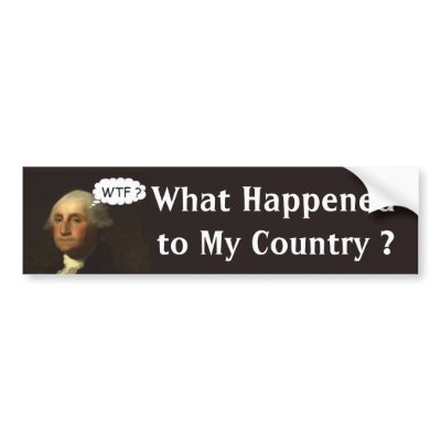 George Washington Spinning in His Grave Bumper Sticker by cowboyannie