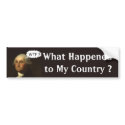 George Washington Spinning in His Grave bumper stickers