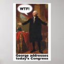 George Washington WTF (with caption) Poster posters