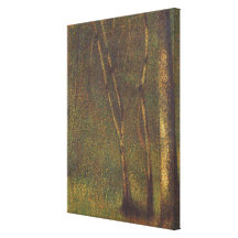Georges Seurat's In the Woods at Pontaubert (1883) Stretched Canvas Prints