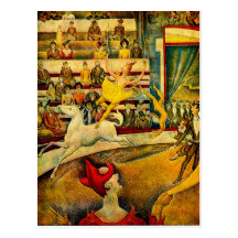 Georges Seurat's The Circus (1891) Postcard