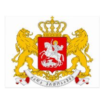 georgia coat of arms postcards