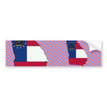 Georgia Flag Map Bumper Stickers