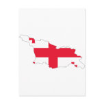 Georgia flag map postcards