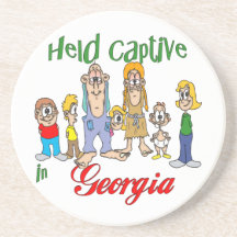 Georgia Funny Trailer Park Sandstone Coaster
