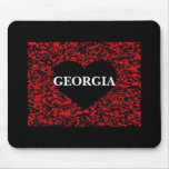 Georgia Heart Red Mousemat