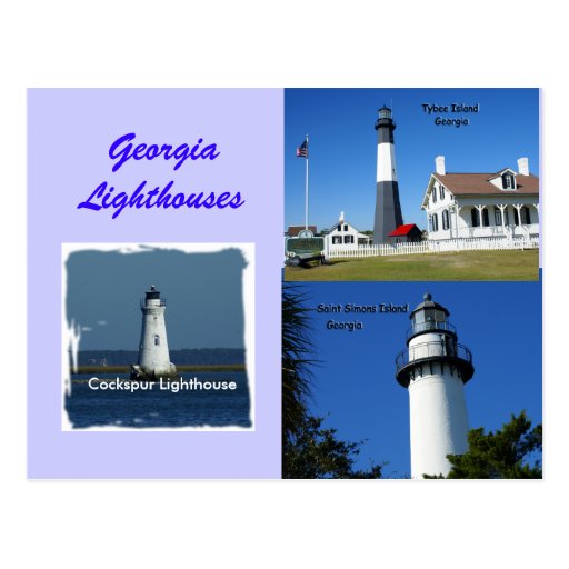 Georgia Lighthouses Postcards