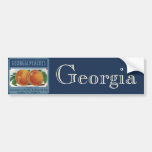 Georgia Peaches, Vintage Fruit Crate Label Art Bumper Stickers