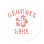 Georgia Pink Girl stickers
