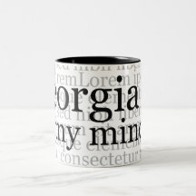 Georgia Serif On My Mind Coffee Mugs