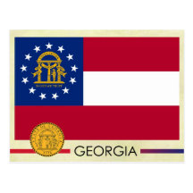 Georgia State Flag and Seal Post Cards