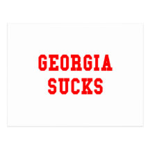 Georgia Sucks Postcard