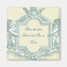 Georgiana (Cream) Save the Date Refrigerator Magnets