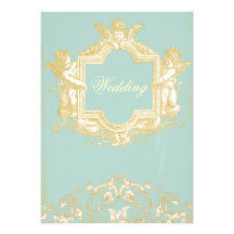 Georgiana (Marie Antoinette Blue) Wedding Custom Invitation