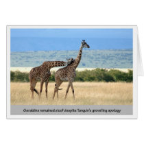 Geraldine remained aloof greeting card
