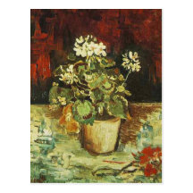Geranium in a Flowerpot, Vincent van Gogh Post Card