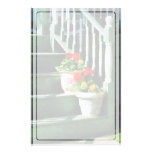 Geraniums and Pansies on Steps Customised Stationery