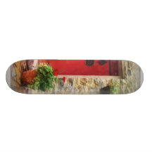 Geraniums by Red Door Skate Board Deck
