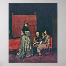 Gerard ter Borch the Younger - Admonition Print